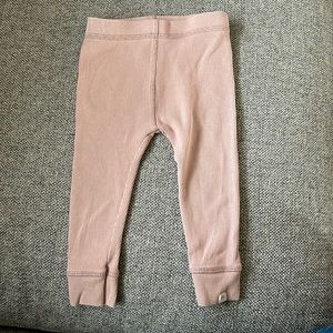 Zara ribbed baby leggings blush.